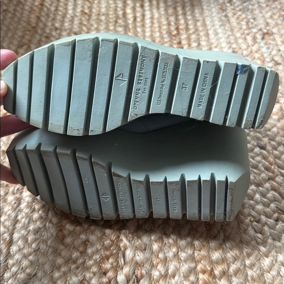 Opening Ceremony 37 Baby Blue Patent Platform Ankle Boots - Picture 6 of 7